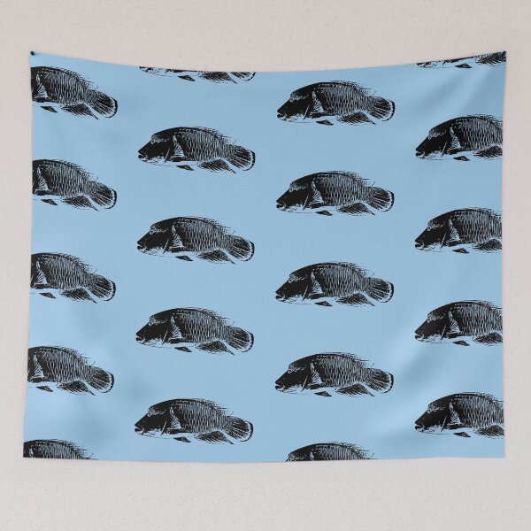 Item preview, Maori Humphead Wrasse Black Design  designed and sold by designsasstultd.