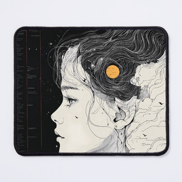 Item preview, Abstract futuristic japanese woman art design designed and sold by Senpaiwaves.