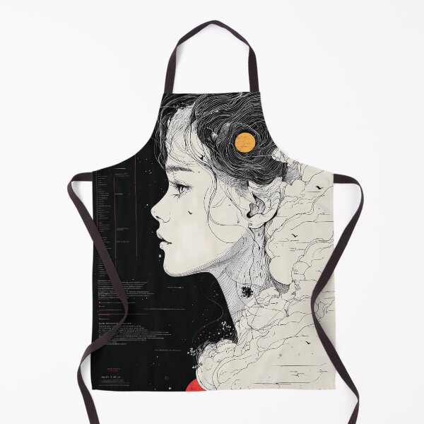 Item preview, Abstract futuristic japanese woman art design designed and sold by Senpaiwaves.