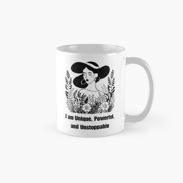 Item preview, I Am Unique, Powerful, and Unstoppable - Motivational Affirmation Design designed and sold by PrintBubbleGK.