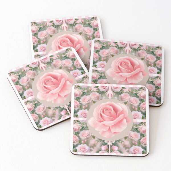 Item preview, Romantic Pink Roses Floral Pattern – Vintage Cottagecore Aesthetic designed and sold by LemonHorse.