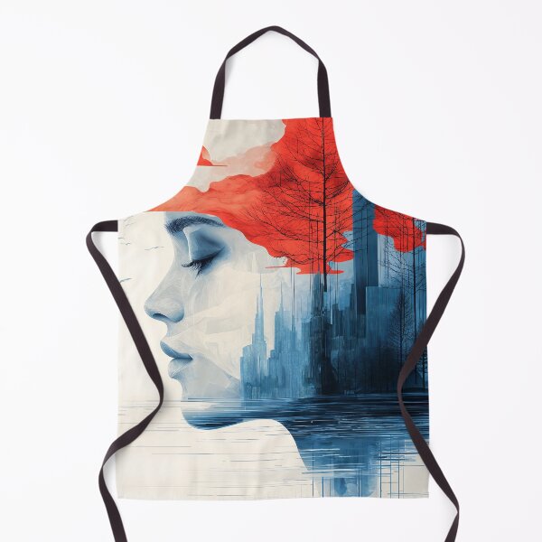 Item preview, Abstract futuristic woman and city art design designed and sold by Senpaiwaves.