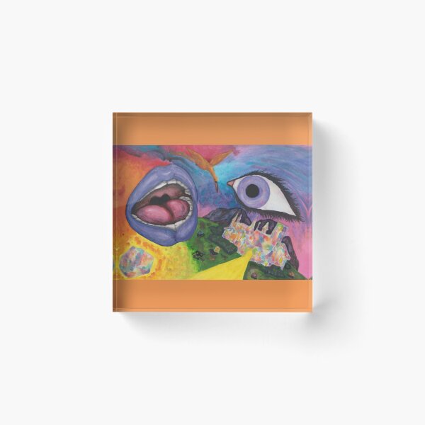 Item preview, Watercolor Fantasy Dimensions Woman Opal Surrealism Dreamworlds Castle designed and sold by Jonah Augustin Gray.