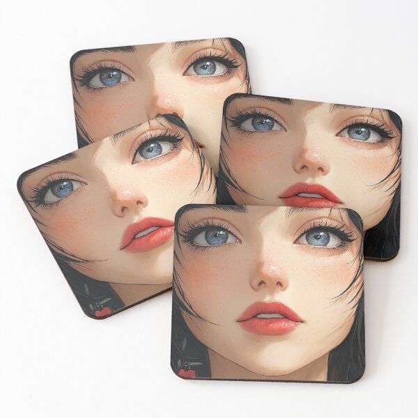 Item preview, Abstract futuristic anime woman art design designed and sold by Senpaiwaves.