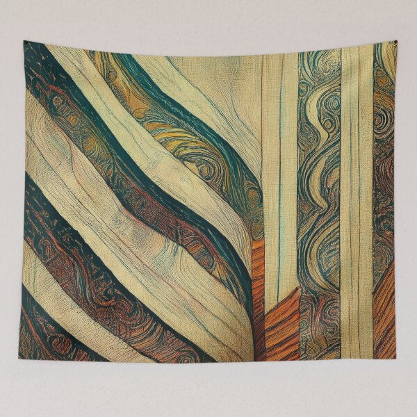 Item preview, Swirly Wave Stripes designed and sold by heatherdoucette.