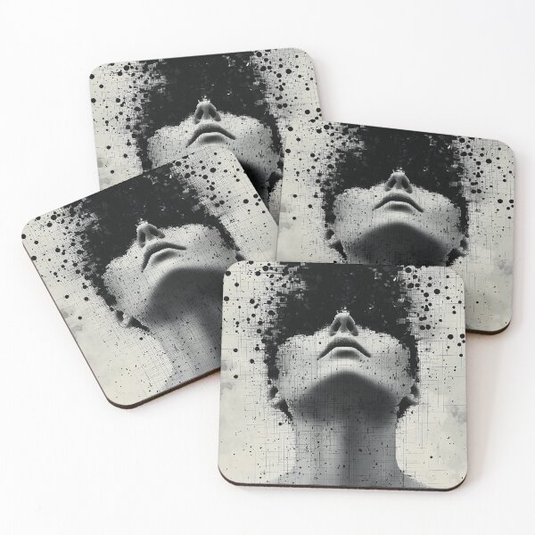 Item preview, Abstract futuristic woman art design designed and sold by Senpaiwaves.