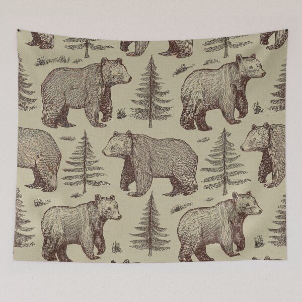 Item preview, Bears in Forest designed and sold by Heather Doucette | Nature & Abstract Art.