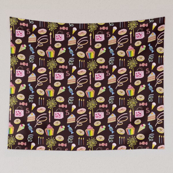 Item preview, Watercolor Birthday Celebration Hand-painted Pattern designed and sold by SvitlanaSolo.