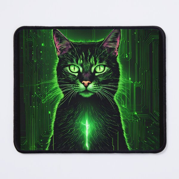 Item preview, Cyber Feline: The Digital Guardian designed and sold by muitee.