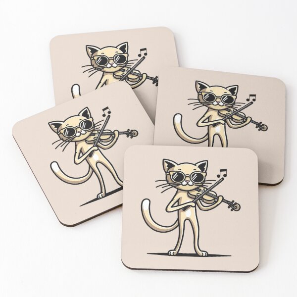 Item preview, Line Art Cat Violin designed and sold by Myra365Art.