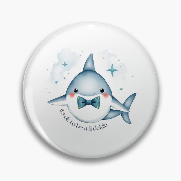 Item preview, its ok to be a lil delulu shark wearing bow tie designed and sold by forever whimsy.