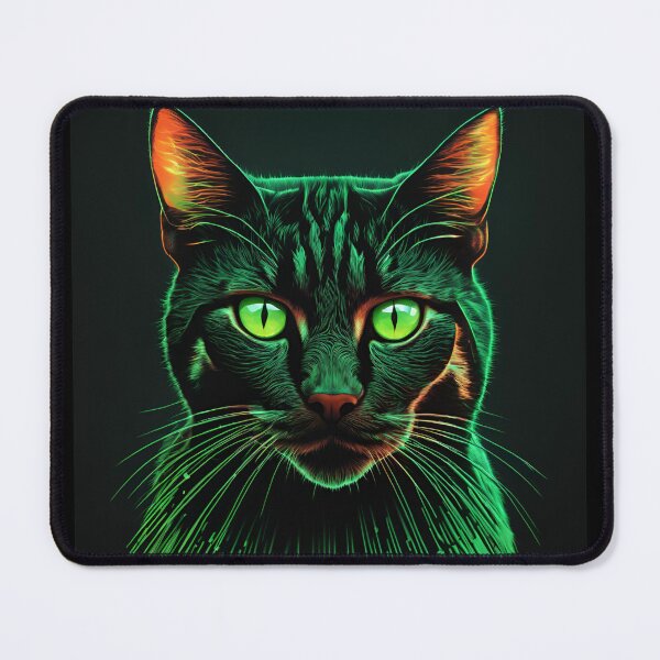 Item preview, Neon Guardian The Cybernetic Cat designed and sold by muitee.