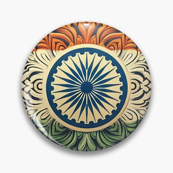 Item preview, Mandala Indian Flag  designed and sold by Intriguing Designs.