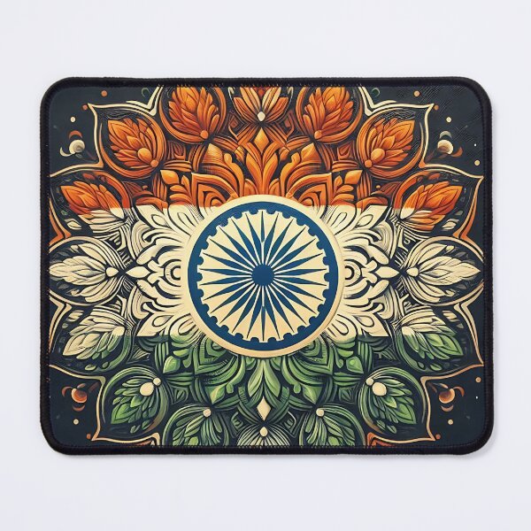 Item preview, Mandala Indian Flag  designed and sold by Intriguing Designs.