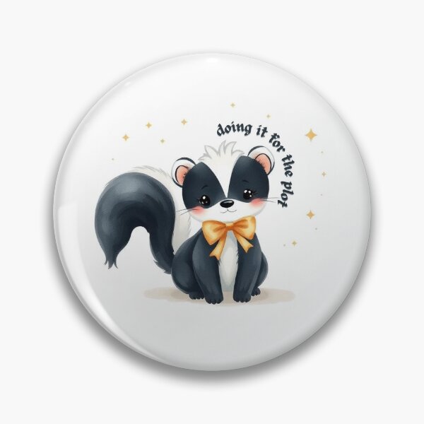 Item preview, doing it for the plot skunk with bow designed and sold by forever whimsy.