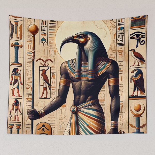 Item preview, Thoth Egyptian Kemetic Spiritual Ancient Wisdom Art God of Knowledge Sacred Ibis Deity designed and sold by AnalajiaDesigns.