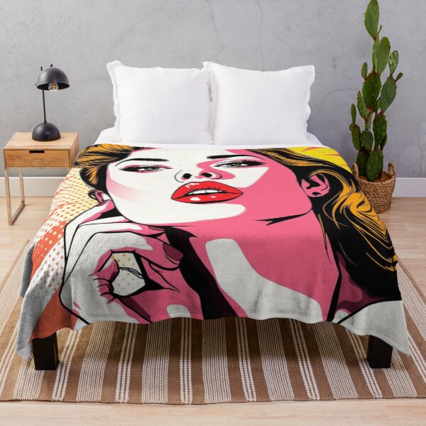 Item preview, Un retrato en estilo pop art de una mujer atractiva. designed and sold by Ink And Inspire.