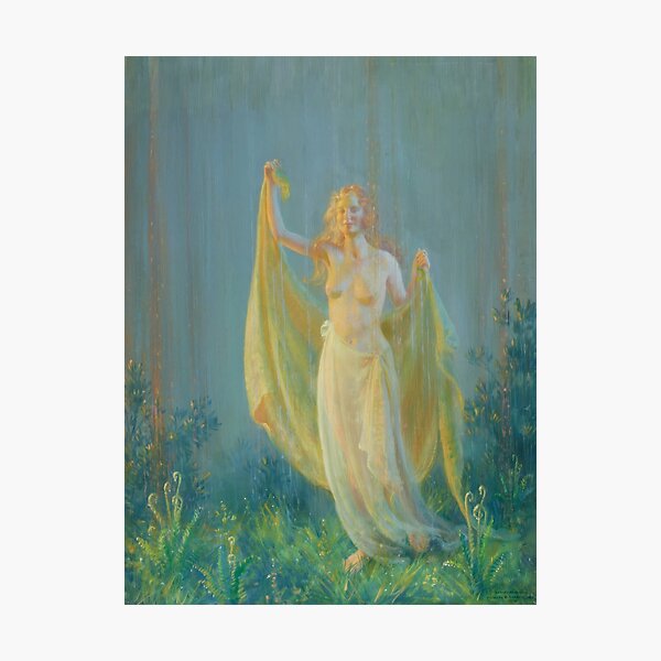 Item preview, Sunshine and Rain - CHARLES COURTNEY CURRAN. 1930. Oil on canvas designed and sold by The Nouveau Chateau.