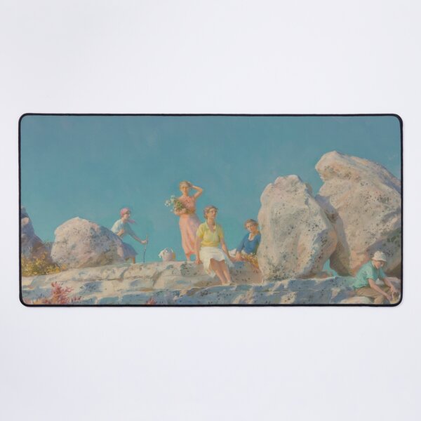 Item preview,  Picnic by the Balanced Boulders - Charles Courtney Curran. Oil on canvas laid on Masonite designed and sold by The Nouveau Chateau.