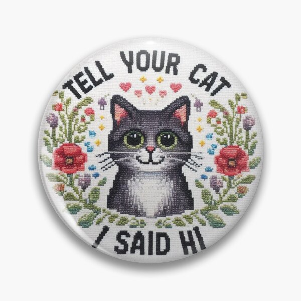 Item preview, Tell Your Cat I Said Hi Cross Stitch designed and sold by BBNRGY.