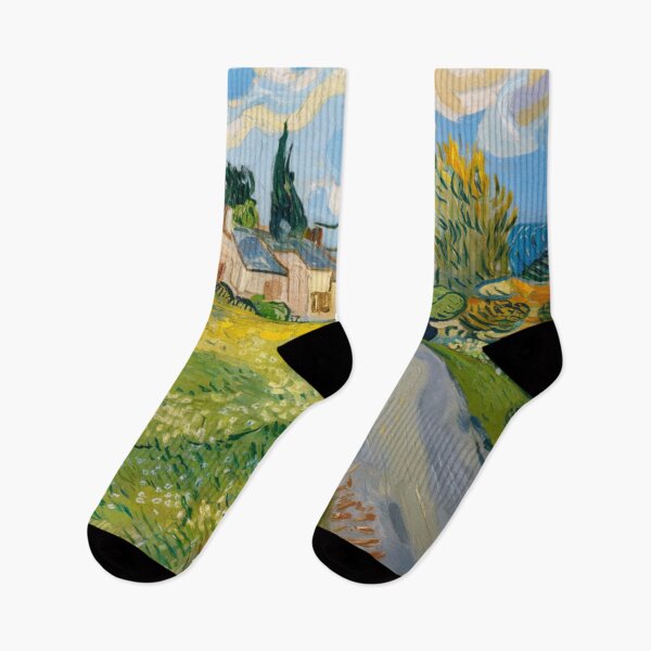 Item preview, French Village Road with Wildflowers and Rolling Hills designed and sold by CARRAANN.