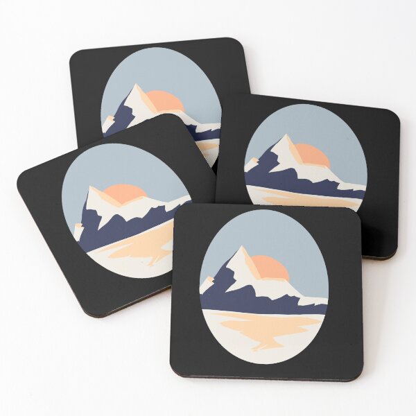 Item preview, Snowy Sunset Mountain Nature designed and sold by doodledont.