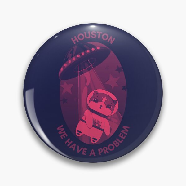 Item preview, Kitten UFO Alien Abduction Astronomy Astronaut Houston Quote designed and sold by CuteAstronomy.