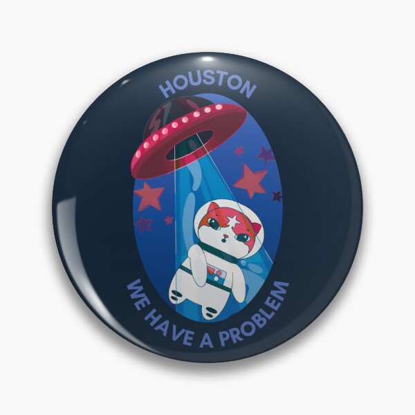 Item preview, Kitten UFO Alien Abduction Astronomy Astronaut Houston Quote designed and sold by CuteAstronomy.