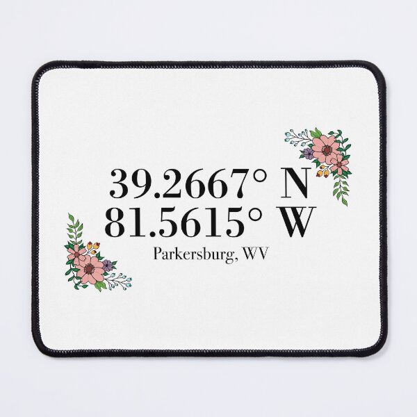 Item preview, Parkersburg, WV Coordinates designed and sold by mynameisliana.