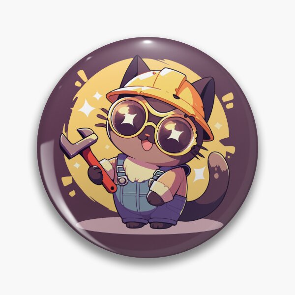 Item preview, Builders Unite! - Cute cat repairer designed and sold by etherElric.