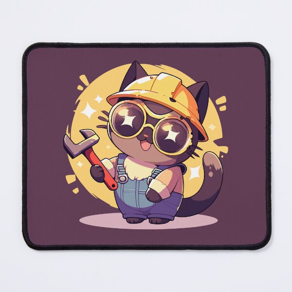 Item preview, Builders Unite! - Cute cat repairer designed and sold by etherElric.