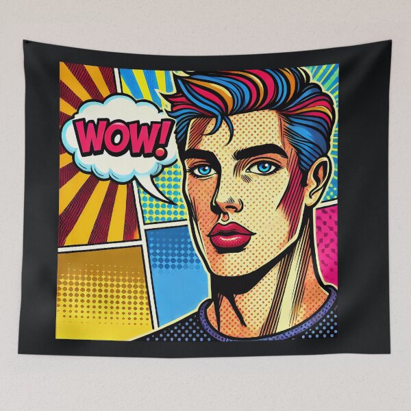 Item preview, Pop art portrait with bold lines designed and sold by Marcinkowski-studio .