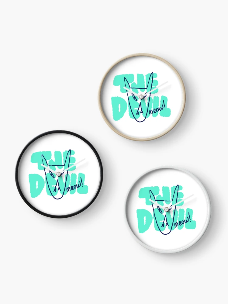 Thumbnail 3 of 4, Clock, The devil himself designed and sold by Childish by Design.