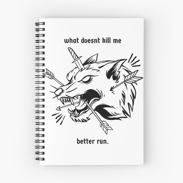 Item preview, Wolf "What Doesn't Kill Me, Better Run" designed and sold by ClosetCoven.