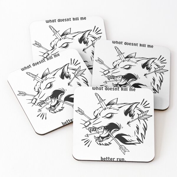 Item preview, Wolf "What Doesn't Kill Me, Better Run" designed and sold by ClosetCoven.