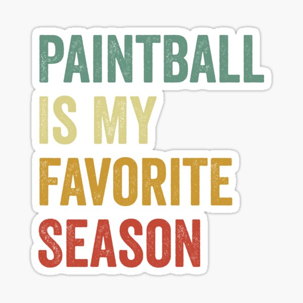 Vista previa del artículo con la obra «El paintball es mi estación favorita Amante del paintball», diseñado y vendido por RareBunny.