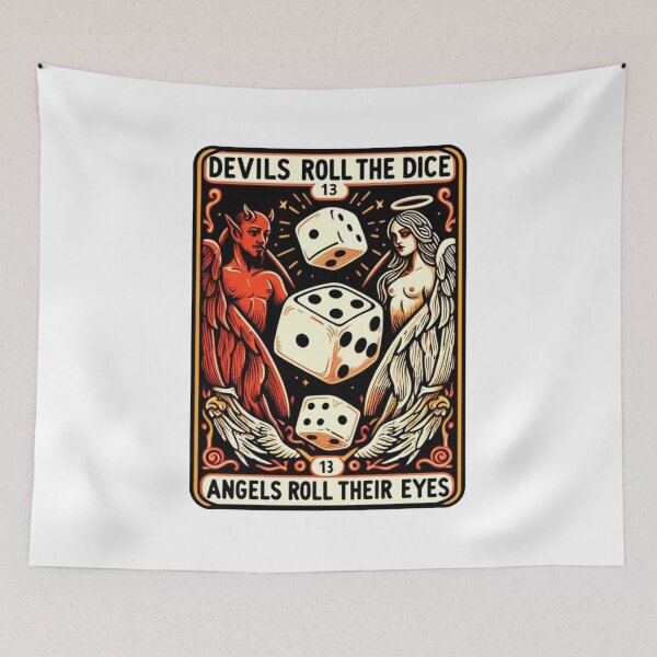 Item preview, Devils roll the dice, angels roll their eyes  - Taylor Swift - Tarot Card designed and sold by Gautamaa.