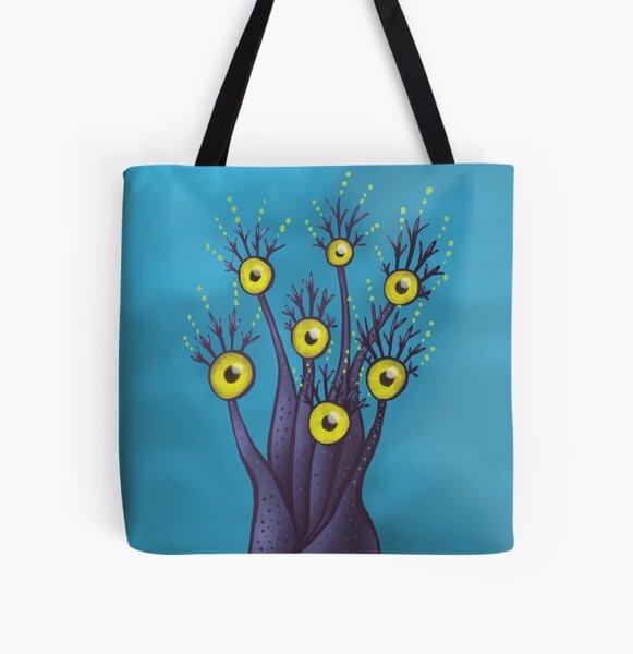Tree Monster With Seven Eyes | Digital Art All Over Print Tote Bag