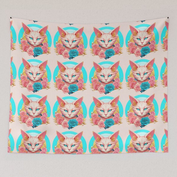 Item preview, Cat angel among roses. designed and sold by Natalia-Vlad.