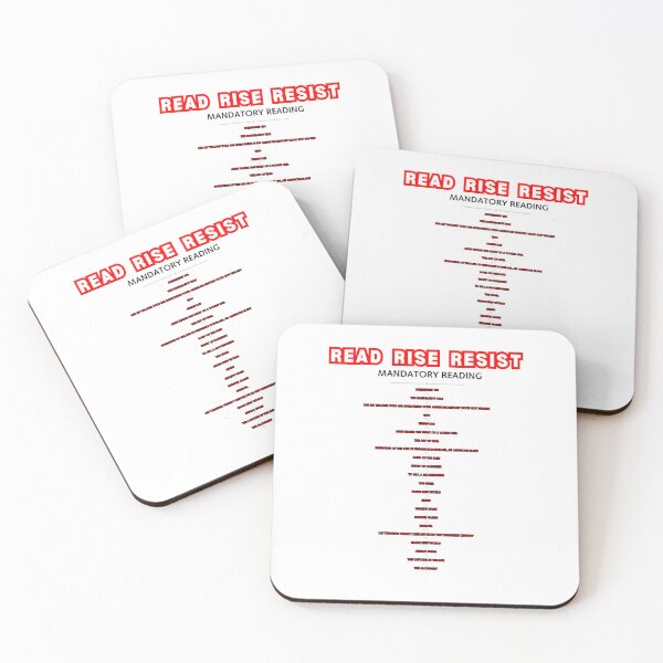 Item preview, READ RISE RESIST MANDATORY READING challenged & banned books designed and sold by LivingRoomZoo.