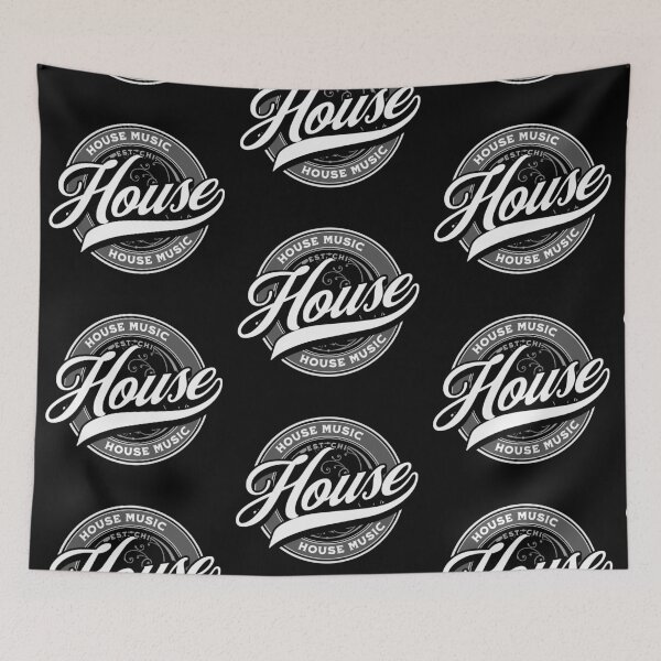 Item preview, HOUSE MUSIC  - Vintage Days (white/grey)  designed and sold by Discothreadz.