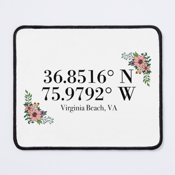 Item preview, Virginia Beach, VA Coordinates designed and sold by mynameisliana.