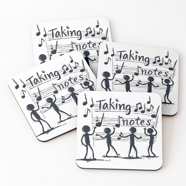 Item preview, Funny Music Art Taking Notes Funny Musical Notes symbol  designed and sold by ArtFromBeyond.