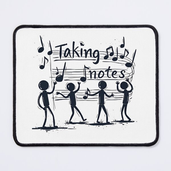 Item preview, Funny Music Art Taking Notes Funny Musical Notes symbol  designed and sold by ArtFromBeyond.