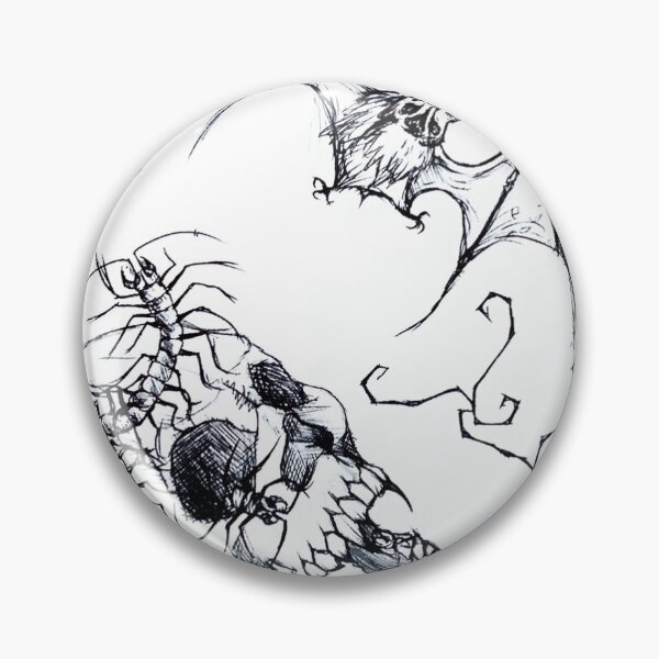 Item preview, Spooky bat and vampire skull  designed and sold by spooky-boy-art.