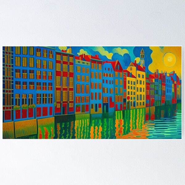 Aperçu de l'œuvre Maisons mitoyennes à Amsterdam créée et vendue par jeneliz42.