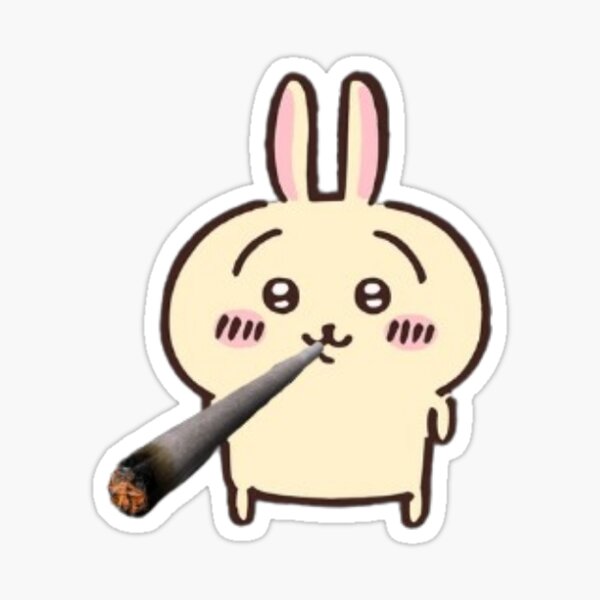 Item preview, usagi smoking a blunt designed and sold by harugurt.
