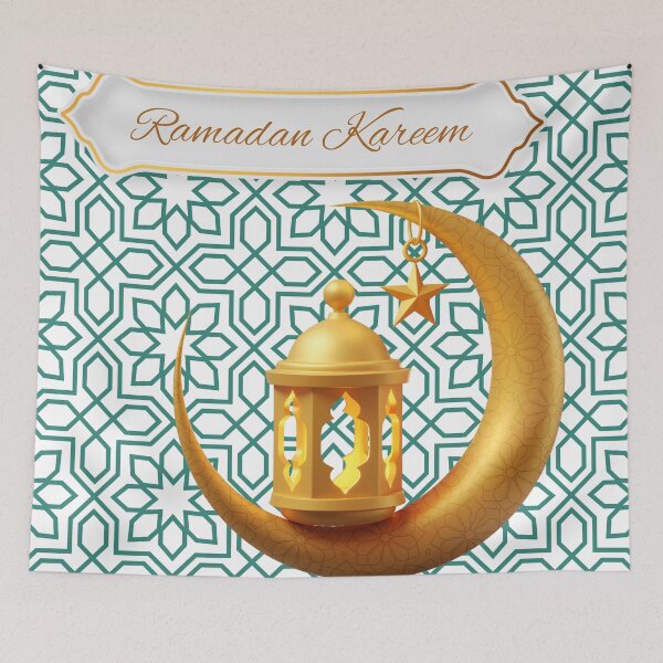 Item preview, ramadan kareem gold and blue art designed and sold by brittanycoello.