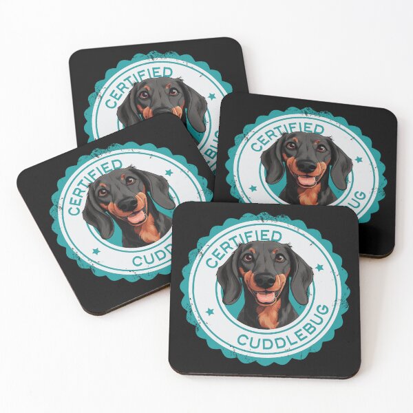 Item preview, Dachshund -  Black and Red - 'Certified Cuddlebug' designed and sold by wotsthis.