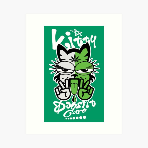 Item preview, Kitty Doesn't Care designed and sold by moon70star-m70s.